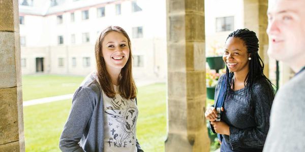 Students chatting in Devonshire Hall